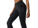 Cross Waist Multifunctional Flared Leggings